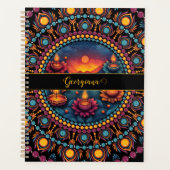 ディワパーソナライズされたリカラフルフェスティバルマンダラ プランナー手帳 (正面)