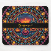 ディワパーソナライズされたリカラフルフェスティバルマンダラ マウスパッド (正面)