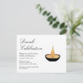 ディワリお祝いディヤフレーエレガントム シーズンポストカード (スタンド正面)