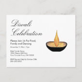 ディワリお祝いディヤフレーエレガントム シーズンポストカード (正面)