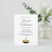 ディワリお祝いディヤ招待状はがき シーズンポストカード (スタンド正面)