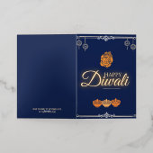 ディワリお祝いパーティー 箔シーズンカード (外側レイダウン)