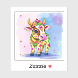 ディワリに変装したフェスティバルの聖なる牛 シール