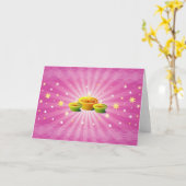 ディワリのご挨拶 カード (黄色い花)