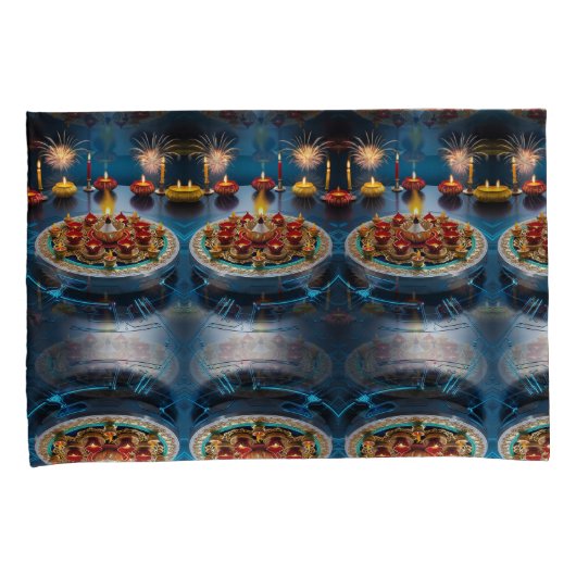 ディワリの意義と歴史 枕カバー (正面右)