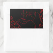 ディワリの挨拶エレガント(ライト) 長方形シール (バッグ)