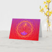 ディワリの挨拶ディヤ・ジオグラフィック カード (黄色い花)