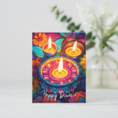 ディワリの輝き:伝統の融合 ポストカード (スタンド正面)