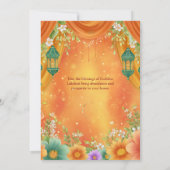 ディワリイエローオレンジディ華美ワリお祝い 招待状 (裏面)