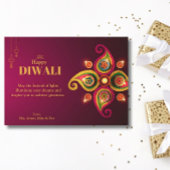 ディワリイエローマンダラランプ挨拶 シーズンカード