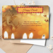ディワリイエロー金ゴールドガネッシュランプディーヤスグリーティング シーズンカード