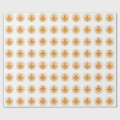 ディワリインディアンマンダラエスニックディヤランプ ラッピングペーパー (フラット)