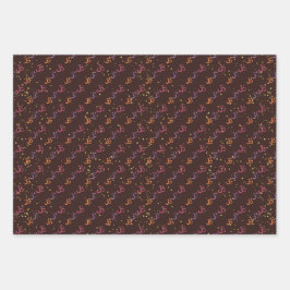 ディワリインディアンモティフギフトラッピングシート ラッピングペーパーシート