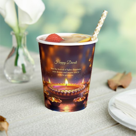 ディワリオレンジブラウンゴールデンランプディヤス 紙コップ (インサイチュ)
