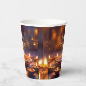 ディワリオレンジブラウンゴールデンランプディヤス 紙コップ (右)