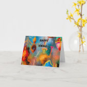 ディワリカード8 カード (黄色い花)