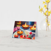 ディワリカード9 カード (黄色い花)