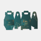 ディワリグリーン金ゴールドランプパーソナライズされた曼荼羅 フェイバーボックス (折り畳みなし)