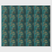 ディワリグリーン金ゴールドランプパーソナライズされた曼荼羅 ラッピングペーパー (フラット)