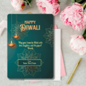 ディワリグリーン金ゴールドランプマンダラ シーズンカード