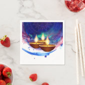 ディワリディヤスブルー絵を描ウォッシュ スタンダードカクテルナプキン (インサイチュ)