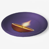 ディワリディヤパープルの背景 ペーパープレート (アングル)