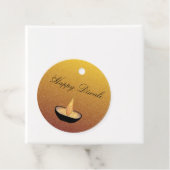 ディワリディヤランプ炎グリッター金ゴールドメッセージカード フェイバータグ (インサイチュ)