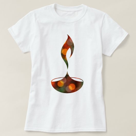 ディワリディヤ《写真》ぼけ味ロウソク Tシャツ (デザイン正面)