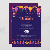 ディワリパーティーのご招待 招待状 (正面/裏面)