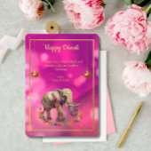 ディワリパープル金ゴールドエレファントランプ シーズンカード