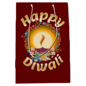 ディワリフェスティバル・オブ・ライツヒンドゥー・シーク・ジェイン ミディアムペーパーバッグ (正面)