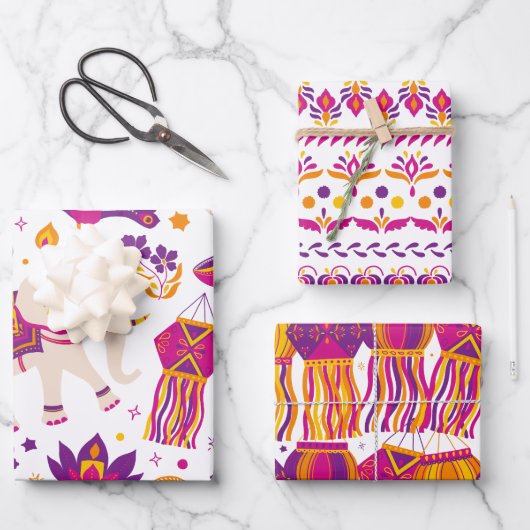 ディワリフェスティバル・オブ・ライト ラッピングペーパーシート (正面)