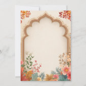 ディワリベージュフローラアーチランプディヤスグリーティング 招待状 (裏面)