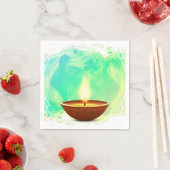 ディワリモダンディヤグリーンウォーター色 スタンダードカクテルナプキン (インサイチュ)