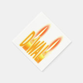 ディワリライトキャンドルキャンドルライトタイポグラフィかわいい スタンダードカクテルナプキン (角)