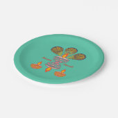 ディワリランプ – ターコイズ ペーパープレート (アングル)