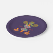 ディワリランプ – パープル紙プレート ペーパープレート (アングル)