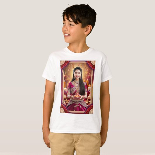 ディワリランプ Tシャツ (正面フル)