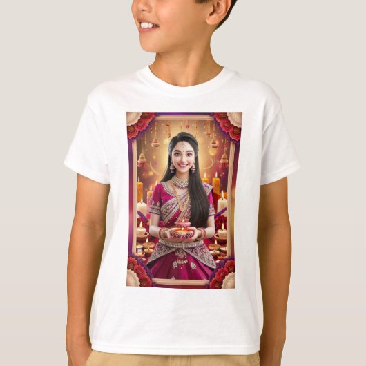 ディワリランプ Tシャツ (正面)