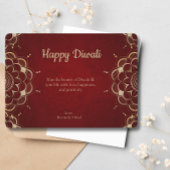 ディワリレッド金ゴールドマンダラパーソナライズされた シーズンカード