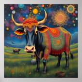 ディワリ変装の聖なる牛 ポスター (正面)