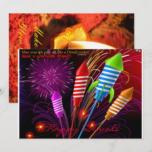 ディワリ招待状 招待状 (正面/裏面)