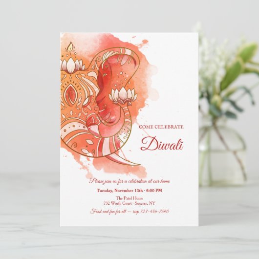 ディワリ招待状 招待状 (スタンド正面)