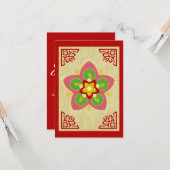 ディワリ挨拶ランゴリ カード (正面/裏面インサイチュ)