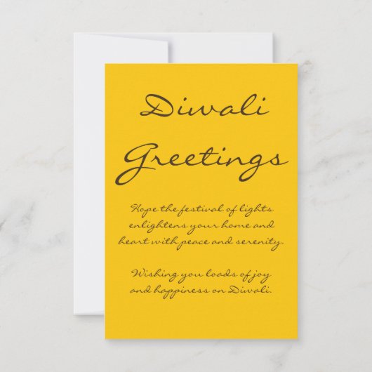 ディワリ挨拶 カード (裏面)