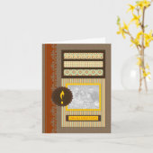 ディワリ挨拶 カード (黄色い花)