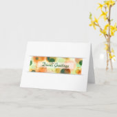 ディワリ挨拶(《写真》ぼけ味) カード (黄色い花)