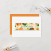 ディワリ挨拶(《写真》ぼけ味) カード (正面/裏面インサイチュ)