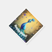 🦚ディワリ疑問に思：エンチャント孔雀はがき スタンダードカクテルナプキン (角)