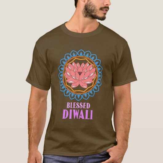 ディワリ祭りの祝福 Tシャツ (正面)